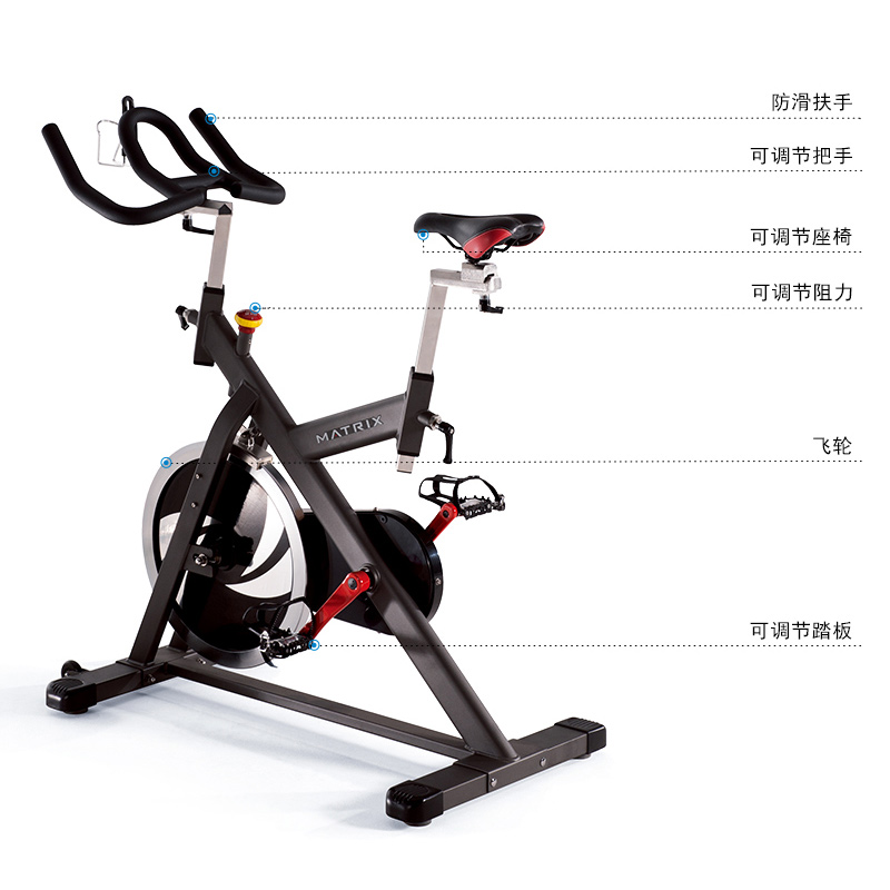 乔山Matrix动感单车ES室内商用级家用健身自行车脚踏车磁控静音